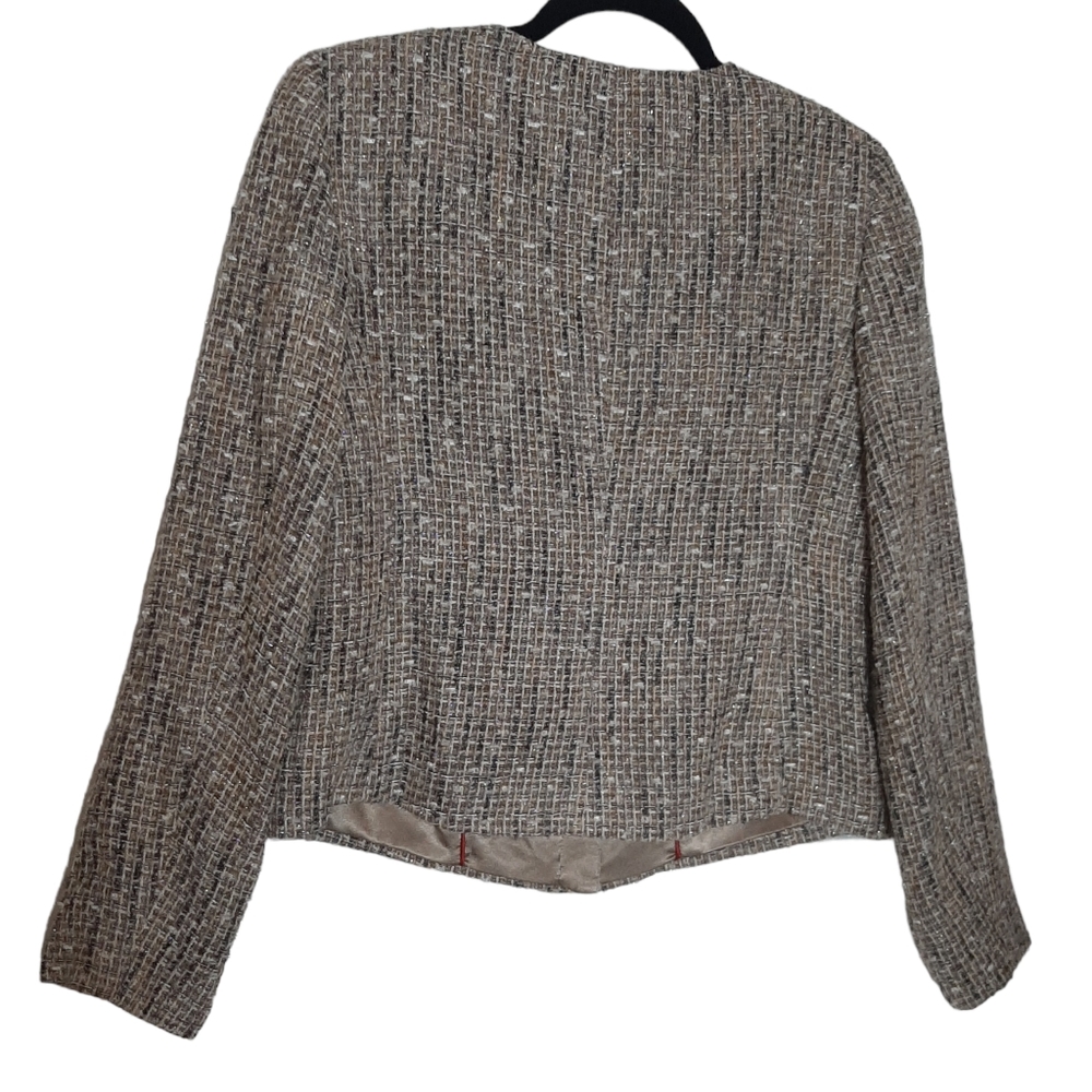 Talbots Tweed Jacket Zipper Front - image 6